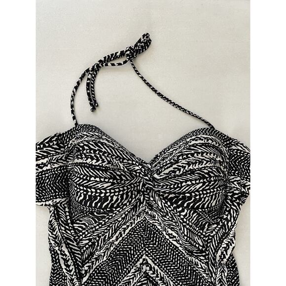 Robin Piccone Swim One Piece Swimsuit Halter Print Swimwear - Picture 2 of 12